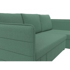 Угловой диван «Слим», ППУ, правый угол, еврокнижка, рогожка, цвет амур зелёный  (артикул 10842634)  большой выбор товаров оптом и в розницу по низким ценам с доставкой