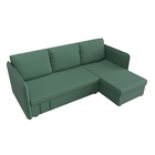Угловой диван «Слим», ППУ, правый угол, еврокнижка, рогожка, цвет амур зелёный  (артикул 10842634)  большой выбор товаров оптом и в розницу по низким ценам с доставкой