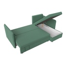 Угловой диван «Слим», ППУ, правый угол, еврокнижка, рогожка, цвет амур зелёный  (артикул 10842634)  большой выбор товаров оптом и в розницу по низким ценам с доставкой