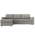 Угловой диван «Траумберг Лайт», ППУ, еврокнижка, левый угол, рогожка, цвет амур бежевый  (артикул 10842635)  большой выбор товаров оптом и в розницу по низким ценам с доставкой