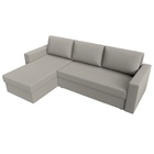 Угловой диван «Траумберг Лайт», ППУ, еврокнижка, левый угол, рогожка, цвет амур бежевый  (артикул 10842635)  большой выбор товаров оптом и в розницу по низким ценам с доставкой