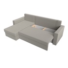 Угловой диван «Траумберг Лайт», ППУ, еврокнижка, левый угол, рогожка, цвет амур бежевый  (артикул 10842635)  большой выбор товаров оптом и в розницу по низким ценам с доставкой