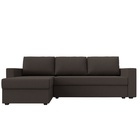 Угловой диван «Траумберг Лайт», ППУ, еврокнижка, левый угол, рогожка, амур коричневый  (артикул 10842636)  большой выбор товаров оптом и в розницу по низким ценам с доставкой