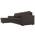 Угловой диван «Траумберг Лайт», ППУ, еврокнижка, левый угол, рогожка, амур коричневый  (артикул 10842636)  большой выбор товаров оптом и в розницу по низким ценам с доставкой