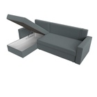 Угловой диван «Траумберг Лайт», ППУ, еврокнижка, левый угол, рогожка, цвет амур серый  (артикул 10842637)  большой выбор товаров оптом и в розницу по низким ценам с доставкой