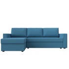 Угловой диван «Траумберг Лайт», ППУ, еврокнижка, левый угол, рогожка, цвет амур голубой  (артикул 10842638)  большой выбор товаров оптом и в розницу по низким ценам с доставкой