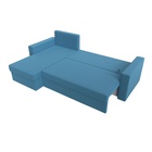 Угловой диван «Траумберг Лайт», ППУ, еврокнижка, левый угол, рогожка, цвет амур голубой  (артикул 10842638)  большой выбор товаров оптом и в розницу по низким ценам с доставкой