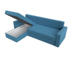 Угловой диван «Траумберг Лайт», ППУ, еврокнижка, левый угол, рогожка, цвет амур голубой  (артикул 10842638)  большой выбор товаров оптом и в розницу по низким ценам с доставкой