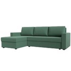 Угловой диван «Траумберг Лайт», ППУ, еврокнижка, левый угол, рогожка, цвет амур зелёный  (артикул 10842639)  большой выбор товаров оптом и в розницу по низким ценам с доставкой