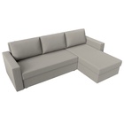 Угловой диван «Траумберг Лайт», ППУ, еврокнижка, правый угол, рогожка, цвет амур бежевый  (артикул 10842641)  большой выбор товаров оптом и в розницу по низким ценам с доставкой