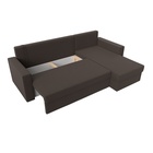 Угловой диван «Траумберг Лайт», ППУ, еврокнижка, правый угол, рогожка, амур коричневый  (артикул 10842642)  большой выбор товаров оптом и в розницу по низким ценам с доставкой