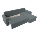 Угловой диван «Траумберг Лайт», ППУ, еврокнижка, правый угол, рогожка, цвет амур серый  (артикул 10842643)  большой выбор товаров оптом и в розницу по низким ценам с доставкой