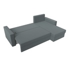 Угловой диван «Траумберг Лайт», ППУ, еврокнижка, правый угол, рогожка, цвет амур серый  (артикул 10842643)  большой выбор товаров оптом и в розницу по низким ценам с доставкой