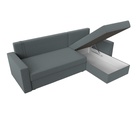 Угловой диван «Траумберг Лайт», ППУ, еврокнижка, правый угол, рогожка, цвет амур серый  (артикул 10842643)  большой выбор товаров оптом и в розницу по низким ценам с доставкой