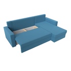 Угловой диван «Траумберг Лайт», ППУ, еврокнижка, правый угол, рогожка, цвет амур голубой  (артикул 10842644)  большой выбор товаров оптом и в розницу по низким ценам с доставкой