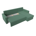 Угловой диван «Траумберг Лайт», ППУ, еврокнижка, правый угол, рогожка, цвет амур зелёный  (артикул 10842645)  большой выбор товаров оптом и в розницу по низким ценам с доставкой