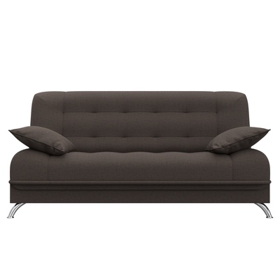 Диван прямой «Анна», ПБ, механизм книжка, рогожка, цвет амур коричневый