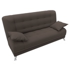 Прямой диван «Анна», ПБ, механизм книжка, рогожка, цвет амур коричневый  (артикул 10842647)  большой выбор товаров оптом и в розницу по низким ценам с доставкой