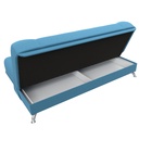 Прямой диван «Анна», ПБ, механизм книжка, рогожка, цвет амур голубой  (артикул 10842649)  большой выбор товаров оптом и в розницу по низким ценам с доставкой