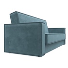 Прямой диван «Куба», ППУ, механизм книжка, велюр, цвет бирюзовый  (артикул 10842659)  большой выбор товаров оптом и в розницу по низким ценам с доставкой