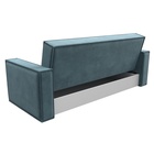 Прямой диван «Куба», ППУ, механизм книжка, велюр, цвет бирюзовый  (артикул 10842659)  большой выбор товаров оптом и в розницу по низким ценам с доставкой