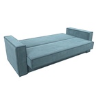 Прямой диван «Куба», ППУ, механизм книжка, велюр, цвет бирюзовый  (артикул 10842659)  большой выбор товаров оптом и в розницу по низким ценам с доставкой