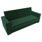 Прямой диван «Куба», ППУ, механизм книжка, велюр, цвет зелёный  (артикул 10842661)  большой выбор товаров оптом и в розницу по низким ценам с доставкой