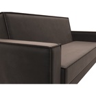 Прямой диван «Куба», ППУ, механизм книжка, велюр, цвет коричневый  (артикул 10842662)  большой выбор товаров оптом и в розницу по низким ценам с доставкой