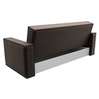 Прямой диван «Куба», ППУ, механизм книжка, велюр, цвет коричневый  (артикул 10842662)  большой выбор товаров оптом и в розницу по низким ценам с доставкой