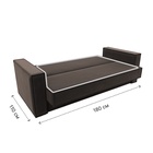 Прямой диван «Куба», ППУ, механизм книжка, велюр, цвет коричневый  (артикул 10842662)  большой выбор товаров оптом и в розницу по низким ценам с доставкой