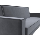 Прямой диван «Куба», ППУ, механизм книжка, велюр, цвет серый  (артикул 10842663)  большой выбор товаров оптом и в розницу по низким ценам с доставкой