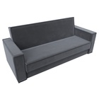 Прямой диван «Куба», ППУ, механизм книжка, велюр, цвет серый  (артикул 10842663)  большой выбор товаров оптом и в розницу по низким ценам с доставкой