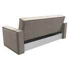 Прямой диван «Куба», ППУ, механизм книжка, микровельвет, цвет бежевый  (артикул 10842665)  большой выбор товаров оптом и в розницу по низким ценам с доставкой