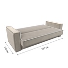 Прямой диван «Куба», ППУ, механизм книжка, микровельвет, цвет бежевый  (артикул 10842665)  большой выбор товаров оптом и в розницу по низким ценам с доставкой