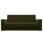 Прямой диван «Куба», ППУ, механизм книжка, микровельвет, цвет зелёный  (артикул 10842668)  большой выбор товаров оптом и в розницу по низким ценам с доставкой