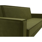 Прямой диван «Куба», ППУ, механизм книжка, микровельвет, цвет зелёный  (артикул 10842668)  большой выбор товаров оптом и в розницу по низким ценам с доставкой