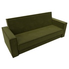 Прямой диван «Куба», ППУ, механизм книжка, микровельвет, цвет зелёный  (артикул 10842668)  большой выбор товаров оптом и в розницу по низким ценам с доставкой