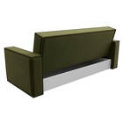 Прямой диван «Куба», ППУ, механизм книжка, микровельвет, цвет зелёный  (артикул 10842668)  большой выбор товаров оптом и в розницу по низким ценам с доставкой