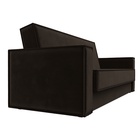 Прямой диван «Куба», ППУ, механизм книжка, микровельвет, цвет коричневый  (артикул 10842669)  большой выбор товаров оптом и в розницу по низким ценам с доставкой