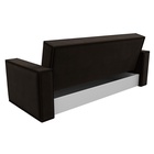 Прямой диван «Куба», ППУ, механизм книжка, микровельвет, цвет коричневый  (артикул 10842669)  большой выбор товаров оптом и в розницу по низким ценам с доставкой