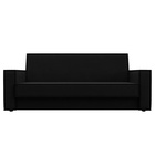 Прямой диван «Куба», ППУ, механизм книжка, микровельвет, цвет чёрный  (артикул 10842671)  большой выбор товаров оптом и в розницу по низким ценам с доставкой