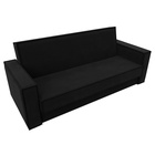 Прямой диван «Куба», ППУ, механизм книжка, микровельвет, цвет чёрный  (артикул 10842671)  большой выбор товаров оптом и в розницу по низким ценам с доставкой