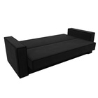 Прямой диван «Куба», ППУ, механизм книжка, микровельвет, цвет чёрный  (артикул 10842671)  большой выбор товаров оптом и в розницу по низким ценам с доставкой