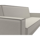 Прямой диван «Куба», ППУ, механизм книжка, рогожка, цвет амур бежевый  (артикул 10842672)  большой выбор товаров оптом и в розницу по низким ценам с доставкой