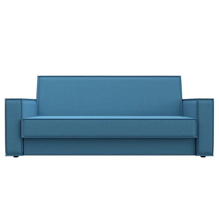 Диван прямой «Куба», ППУ, механизм книжка, рогожка, цвет амур голубой