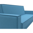 Прямой диван «Куба», ППУ, механизм книжка, рогожка, цвет амур голубой  (артикул 10842675)  большой выбор товаров оптом и в розницу по низким ценам с доставкой