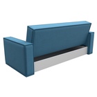 Прямой диван «Куба», ППУ, механизм книжка, рогожка, цвет амур голубой  (артикул 10842675)  большой выбор товаров оптом и в розницу по низким ценам с доставкой