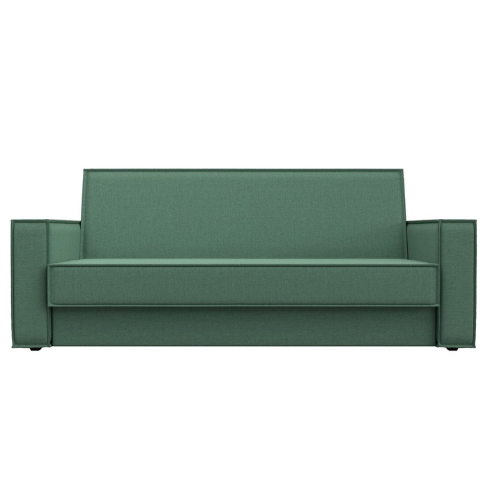 Диван прямой «Куба», ППУ, механизм книжка, рогожка, цвет амур зелёный