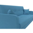 Прямой диван «Надежда», ППУ, механизм книжка, рогожка, цвет амур голубой  (артикул 10842692)  большой выбор товаров оптом и в розницу по низким ценам с доставкой