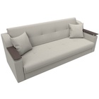 Прямой диван «Сенатор», ППУ, механизм книжка, рогожка, цвет амур бежевый  (артикул 10842694)  большой выбор товаров оптом и в розницу по низким ценам с доставкой